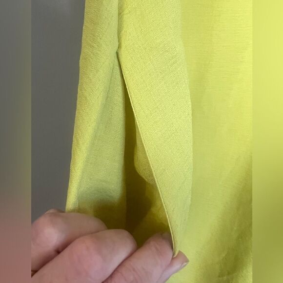 Oak + Fort yellow green sleeveless midi dress size xs Minimalist modern chic - Picture 6 of 7